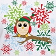 thumbnail image 3 of CafePress - Christmas Owl Women's V Neck T Shirt - Womens Cotton V-Neck T-shirt, 3 of 4