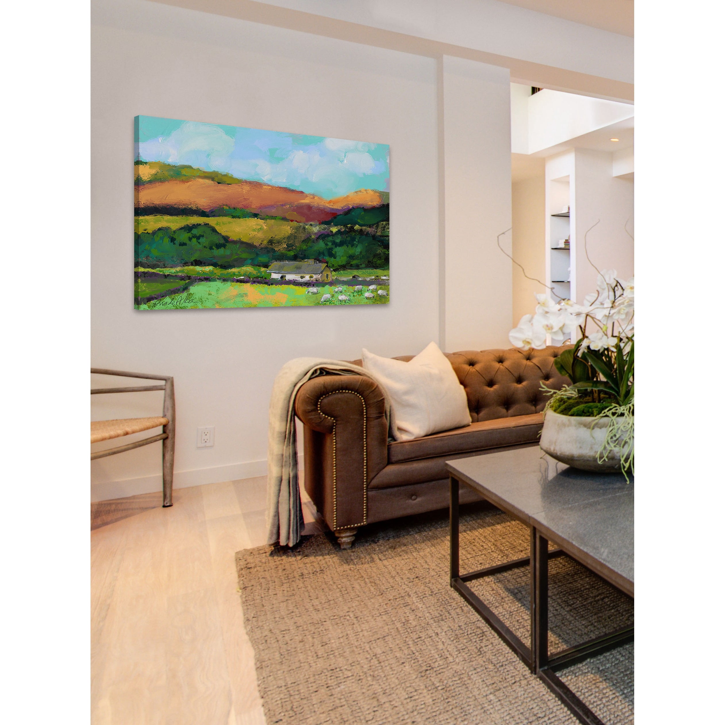 Marmont Hill "Cotswold Countryside" by Arthur Pina Painting Print on Wrapped Canvas