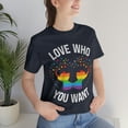 thumbnail image 6 of Love Who You Want Gay Pride LGBTQ+ Elephant Rainbow Hearts S-3XL, 6 of 8