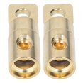 thumbnail image 3 of Battery Lugs, Welding Free High Accuracy Gold Plated Connector Screw Ring Terminal Brass Tight Wire Fit  For Audio Modification 0GA For 0-2GA, 3 of 8