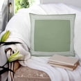 thumbnail image 3 of Green Geometric 14x14 Pillow Covers Set of 2, White Greek Key Design Abstract Modern Art Throw Pillow Covers Decorative Couch Cushion Case, Microfiber Square Pillowcases for Bedroom Car Living Room, 3 of 7