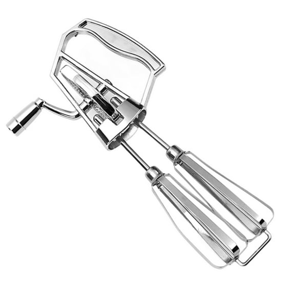 Practical Stainless Steel Hand Crank Eggs Beater with Double Mixing Heads Suitable for Kitchen Cooking and Mixing Use