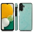 thumbnail image 2 of Galaxy A13 5G Case,Dteck Magnetic Leather Flower Patterned Case Shockproof Rubber Card Wallet Kickstand Cover For Samsung Galaxy A13 5G,Mint, 2 of 5