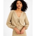 thumbnail image 3 of Lerumi Hauts à Manches Longues pour Femmes Beige, Grand, 3 of 3