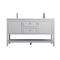 Elegant Lighting Vf22260d Heath 60" Free Standing Double Basin Vanity Set - Grey