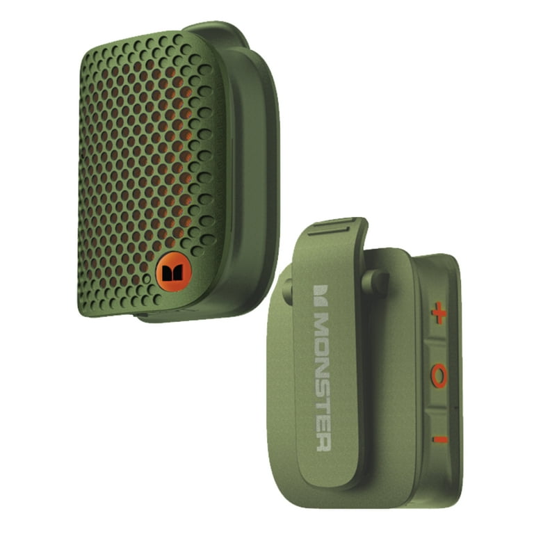 Monster Wearable Clip-On Portable Bluetooth Speaker, Rechargeable