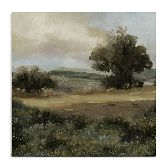 Stupell Industries Vast Country Terrain Landscape & Nature Painting Wrapped Canvas Art Print Wall Art, 17 x 17