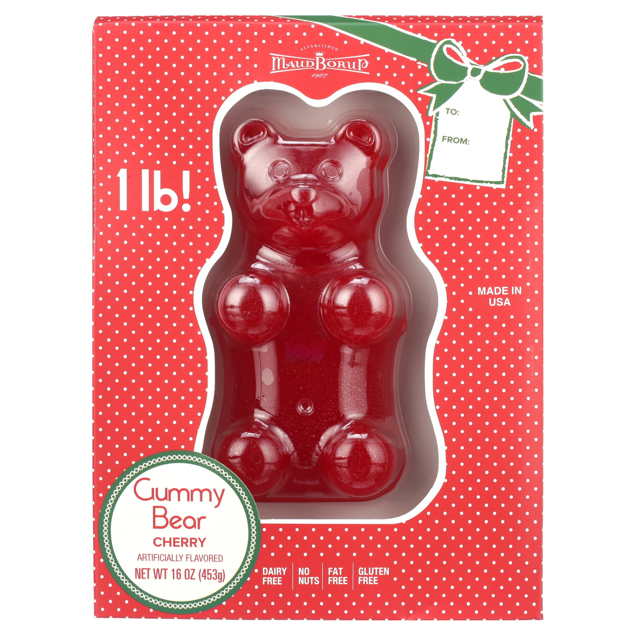 Maud Borup Giant Gummy Bear 1lb, Gift Set