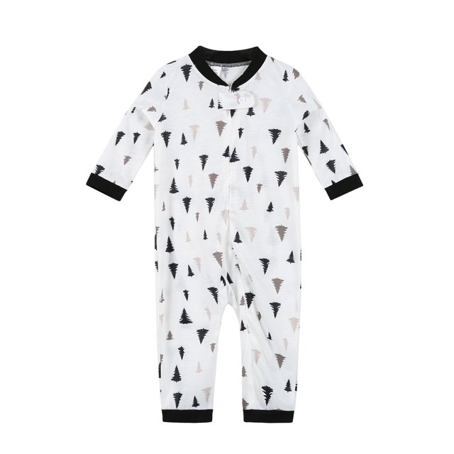 Vestido navideño de manga larga con cuello redondo y estampado para el hogar, ropa para padres e hijos para bebé.