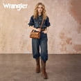thumbnail image 3 of Wrangler Y2K Purse Small Shoulder Bag for Women Stylish Western Design with Detachable Charms Multiple Pockets, Sunflower-Brown, 3 of 6