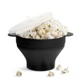 thumbnail image 4 of Cuencos de silicona para palomitas de maíz Cubo de palomitas de maíz plegable para microondas Utensilios de cocina (Negro), 4 of 7