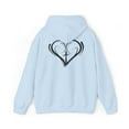 thumbnail image 2 of God is good. Heart & Cross on back. Christian Art on a Unisex Hoodie., 2 of 4
