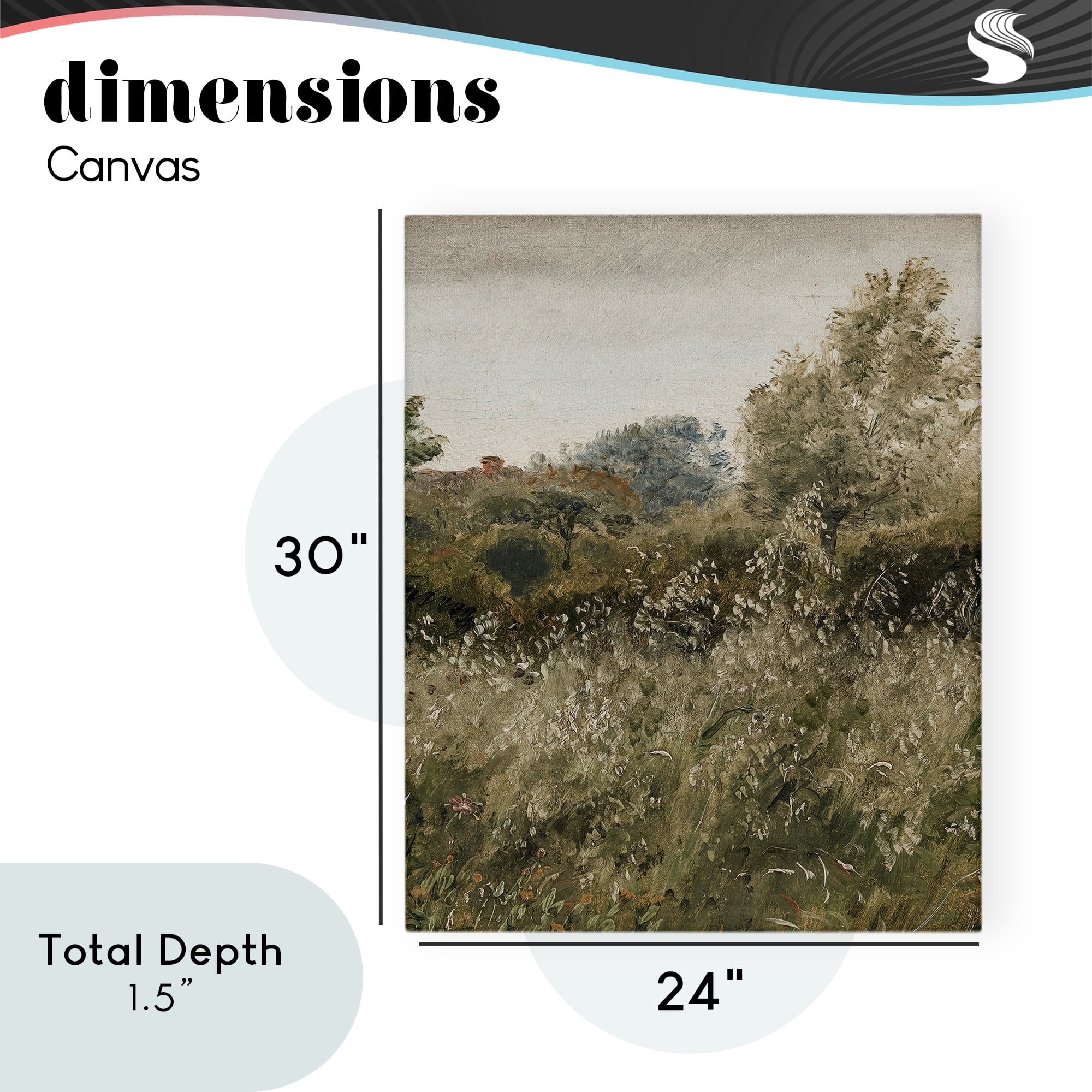 Thicket in Countryside Canvas Wall Art, design by Lettered and Lined