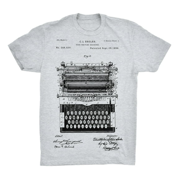 Typewriter 1896 Patent 2 100% Cotton Premium T-Shirt