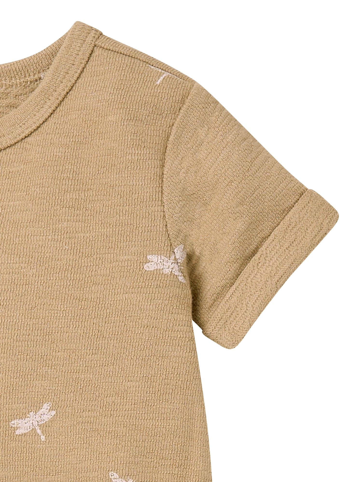 Modern Moments by Gerber Baby Boy Short Sleeve Henley Romper, Sizes 0/3 Months - 24 Months