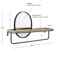 thumbnail image 3 of Linon Kenwood Center Mirror Wall Shelf, Black Iron Frame with Gray Wash Finish, 3 of 12