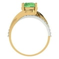thumbnail image 4 of Solitaire with Accents Engagement Ring for Women - 1.71ct Simulated Green Diamond in 14K White/Yellow Gold Promise Ring, 4 of 5