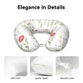 thumbnail image 4 of KLL Wildflower Watercolor 2 Pattern Memory Foam Cervical Neck Pillow Versatile U-Shaped Pillows for Home/Office/Camping/Travelling/Soft Washable Cover, 4 of 8
