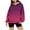 Hot Pink, variant on Chiccall Gradient Hoodie Women Casual Hooded Pullover Sweatshirt Long Sleeve Front Pleated Cute Tops Oversized Clothes 2025 Fall Winter