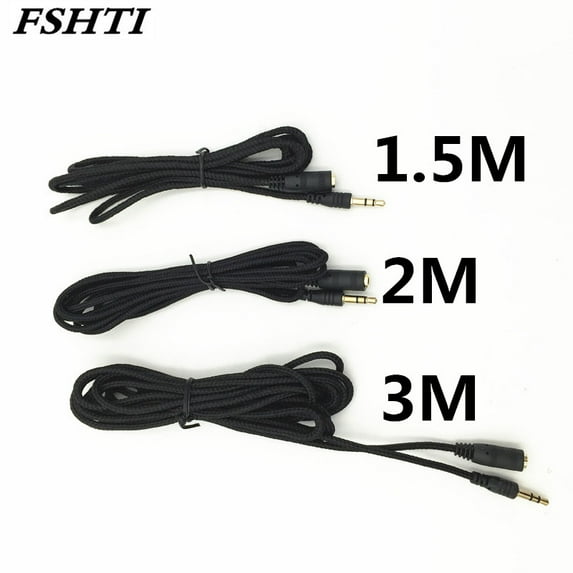 Acekid 1.5m 2m 3m 3.5mm Jack Female to Male Earphone Cable, Headphone Stereo Audio Extension Cable for Speaker Phone