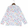 thumbnail image 5 of LEKODE Cropped Cardigan Long Sleeve V Neck Button Down Hollow Out Floral Crochet Cover Up Going Out Outerwear A White XL, 5 of 5