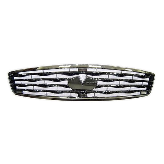 New Aftermarket  Chrome And Titanium Front Grille 620701CA0A One Piece fits 2009-2011 Infiniti FX35