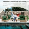thumbnail image 3 of Outdoor Sectional Cushions, 6 Seat Patio Sectional Cushions, 4" Foam High-Density, Water-Resistant Patio Sofa Cushions Replacement Set （Dark green）, 3 of 7