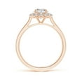 thumbnail image 2 of ANGARA Natural Classic Diamond Scalloped Halo Ring in 14K Rose Gold for Women (Size-5.8mm| Color-I-J| Clarity-I1-I2) | April Birthstone, Anniversary, Jewelry Gift for Women | Natural Diamond Ring, 2 of 10