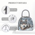 thumbnail image 4 of Balery Majestic Snowy Wolf Bolsa de Almuerzo para Mujeres, Caja de Almuerzo, Bolsa de Almuerzo Pequeña Impermeable, Tote de Almuerzo Reutilizable con Gran Capacidad, 4 of 6