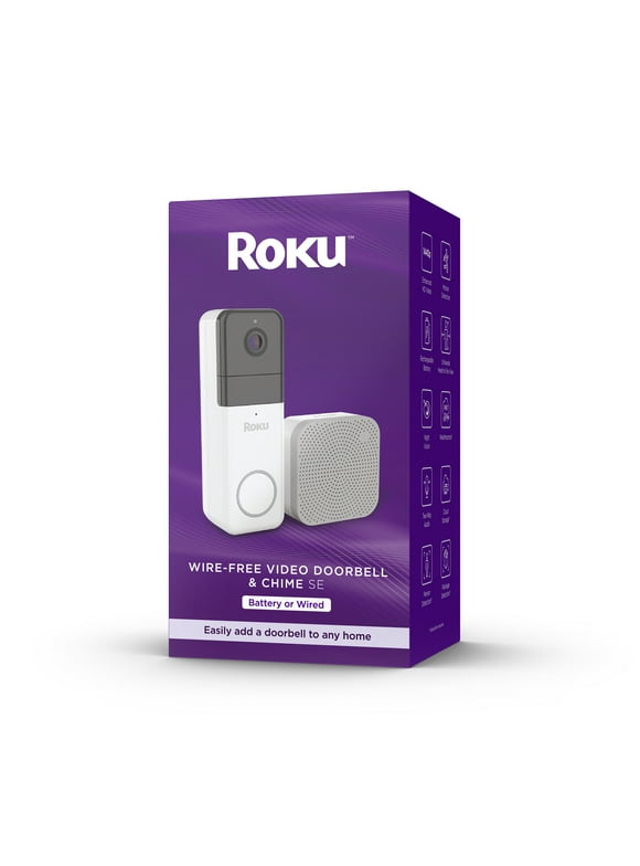 Roku Wire-Free Video Doorbell & Chime SE (1-Pack) with Motion & Sound Detection - Voice Control