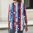 thumbnail image 5 of Women's 250th Anniversary USA Shirt Patriotic American Flag Print Crew Neck 3/4 Sleeve T-Shirt, 5 of 5