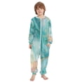thumbnail image 2 of Soft Big Kids Onesie Pajamas Cozy Loose-Fit Jumpsuits for kids with Pockets for Christmas Lounge & Play Beautiful Watercolor Stars, 2 of 8