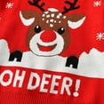 thumbnail image 5 of Baywell Toddler Boy Girl Christmas  Knit Pullover Sweater Tops Long Sleeve Round Neck Sweater Reindeer Elk Dinosaur Sweatshirts Tops For Kids Girls And Boys 3-8 Years, 5 of 6