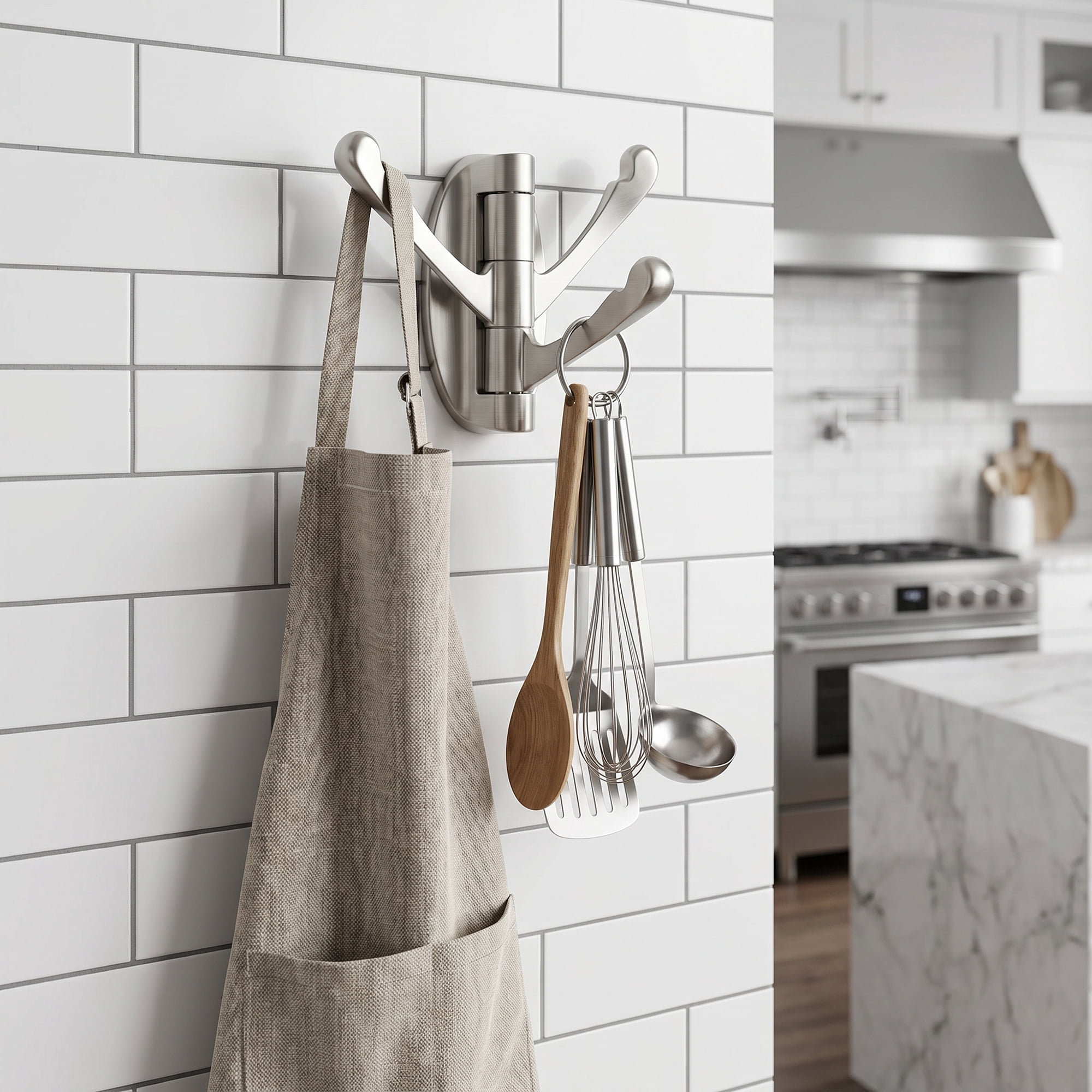 Unique Bargains 2Pcs Utility Hooks Metal Durable Hooks Gray
