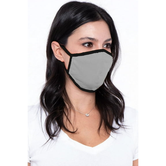 Double Layered Face Mask Reversible Washable Mouth Mask Light-Grey