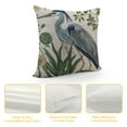 thumbnail image 4 of COMIO Decorative Throw Pillow Cover Crane Heron Watercolor Bird Swamp Plants Cranberry Grass Marsh Set Leaf Flora Stork Nature Vintage Cute Soft Cushion Cover Case for Couch Bedroom Car, 4 of 5