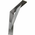 thumbnail image 2 of Ekena Millwork BKTM02X10X10TRSS 2 Po. x 10 Po. D x 10 Po. H Support Traditionnel&44; en Acier Inoxydable, 2 of 4