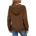 thumbnail image 2 of FAIWAD Womens Sweatshirts Half Zip Fleece Cropped Hoodies Fall Winter Casual Hooded Pocket Tops, 2 of 8