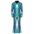 thumbnail image 6 of Sxiwei Mens Movie Star Jumpsuit Sequins Singer Dancer Leotard Bodysuit Halloween Fancy Dress up Blue M, 6 of 7