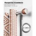 thumbnail image 6 of Orange Boho Outdoor Curtains for Patio, Vintage Southwestern Geometric Stripes Privacy Drapes Grommet Waterproof Outside Curtains for Porch/Cabana/Balcony 54"x 108", 2 Panel, 6 of 9