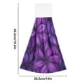 thumbnail image 3 of 2 Bathroom Towels Kitchen Towels 18.2x14In Velcro Hand Wipes Dish Cloths & Dish Towels Washroom Towels Face Towel Hand Wipes Large Purple Flower Pattern, 3 of 7