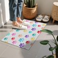 thumbnail image 4 of Colorful Dog Paw Footprint Door Rugs,Washable Non Slip Door Mats Indoor,Decorative Door Mats,Entry Mat Indoor for Entrance,Bedroom,Kitchen,Bathroom,16"x24", 4 of 6