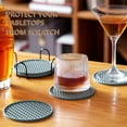 thumbnail image 6 of TIFOR Drink Coasters Set of 6 with Holder, Silicone Coasters Tabletop Protection for Any Table Type, Wood, Stone Tables, Dishwasher Safe, Coasters for Drinks Fits Any Size of Drinking Glasses, 6 of 6
