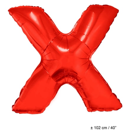 Balloon-Foil-Letter X-40"-Red