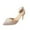 Champagne, variant on Women's Pearl & Bow Detail Pointed Toe Stiletto Heel Pumps | Princess Style Wedding Shoes Silver