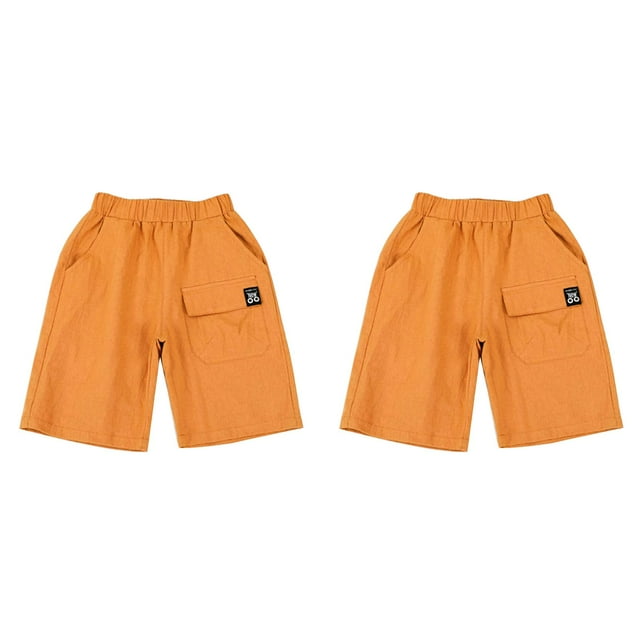 (2-Pack) Rinsvye Kids Toddler Baby Girls Teen Boy Shorts Boys Print Pocket Spring Boys Medium Summer Shorts Ruffle Clothes