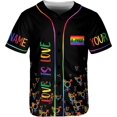 thumbnail image 2 of Lotusprinthandmade Personalized Name LGBT Baseball Jersey XS-5XL Multicolor, LGBT Baseball Shirt, 2 of 5
