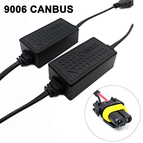 SOCAL-LED 2x A10 HB4 9006 Kit de Phare EMC Décodeur CANBUS HID LED Anti-Scintillement Annuleur d'Erreur Adaptateur de Résistance de Relais (Convient aux H10, 9005, 9145)