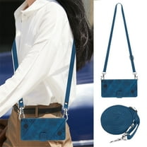 Allytech for Samsung Galaxy A53 5G Crossbody Case, Wallet Purse Handbag Case with Shoulder Strap Neck Strap Card Slots Pocket PU Leather Magnetic Flip Kickstand Cover for Galaxy A53 5G (2022), Blue