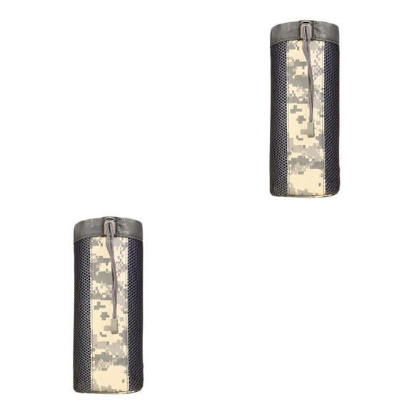 Greeniant Bolsa para botella de agua Bolsa con cordón elástico Suministros de viaje Paquete de taza impermeable Camping Escalada Camuflaje Type2 NO2